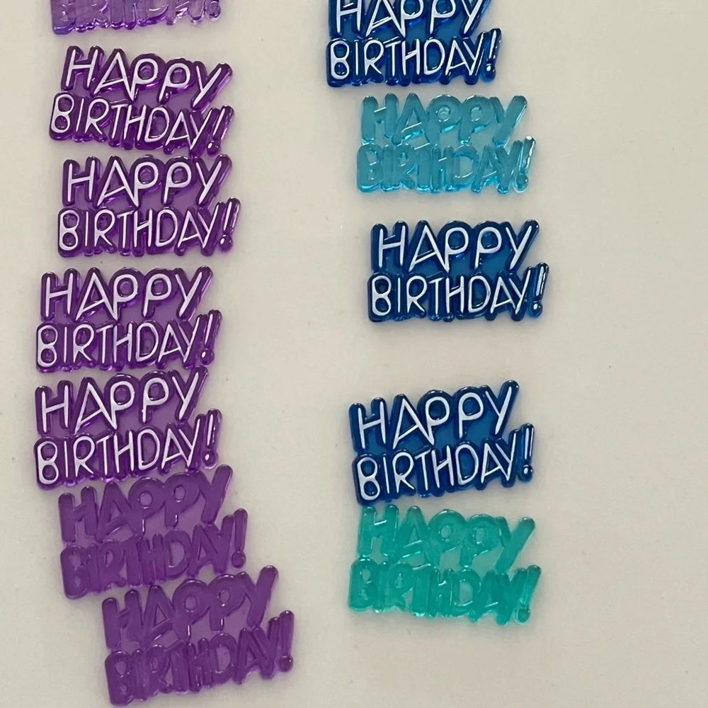 Happy birthday plastic signs and letters/numbers for cakes & cupcakes & signs!